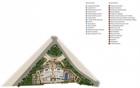 Implantação do terreno residencial